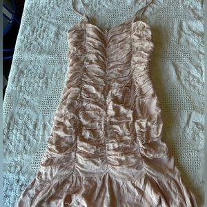 mini pink ruffle boutique dress